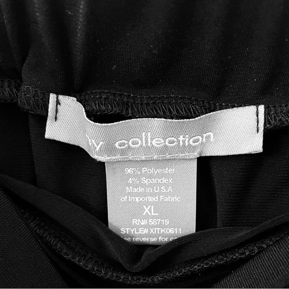 NY COLLECTION BLACK MAXI SHARK BITE SKIRT - Picture 4 of 5